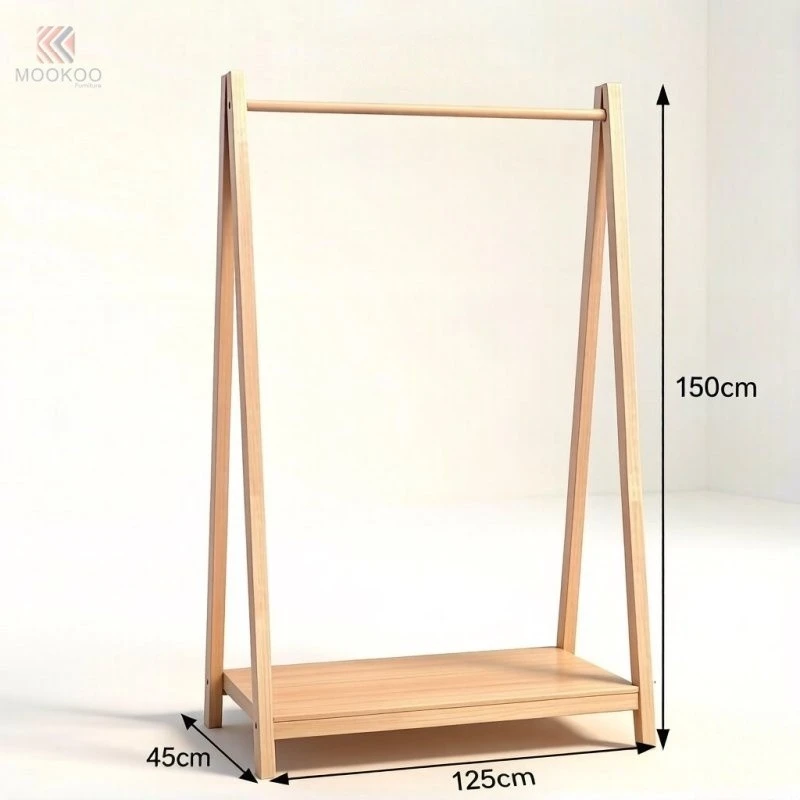Customized Light Metal Clothing Display Rack Storage Shelf Modern Floor Garment Hanging Stand Boutique Store Retail Varnish high quality