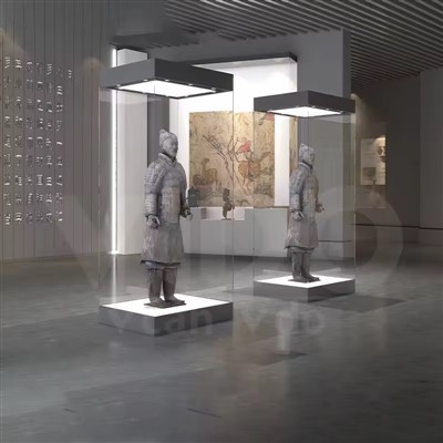 Museumsutstillingsskap av tre
