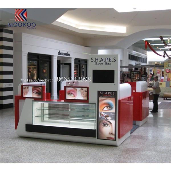 Commercial Red Cosmetic Showcase