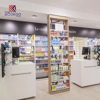 MDF Wood Farmacia Shop Interiørdesign